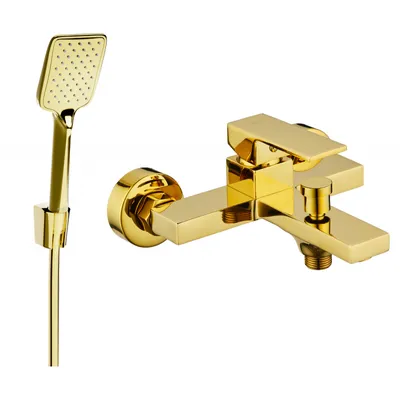 Obrázek produktu pro Mexen Uno R62 vanová baterie se sprchovou sadou, Zlatá - 7143R62-50