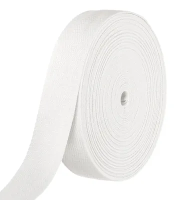 Baumwollgurtband 38 mm x 14 m, Polyester-Baumwollgewebe, weiß