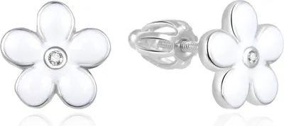 Produktbild von Silver flower earrings AGUP1540S
