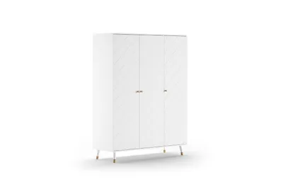 Image de JAXX - BILLY Armoire 3 portes, MDF laqué blanc satiné