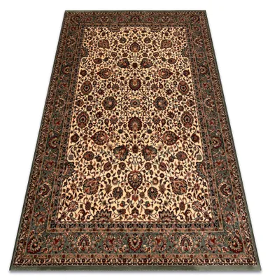 Image de Tapis en laine KASHQAI 4362 101 ornement beige / vert beige 67x130 cm