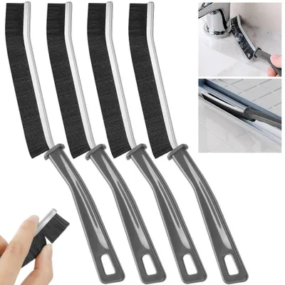 4er-Set Spleetreinigingsborstel, Fugenbürste, schwarz, 30 cm
