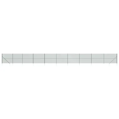 Produktbild von vidaXL Maschendrahtzaun mit Bodenhülsen Grün 1,6x25 m