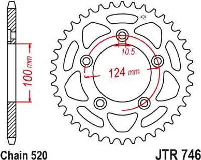 Image de Pignon JT JTR746,39