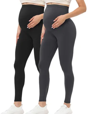Zdjęcie produktu dla Damskie legginsy ciążowe Buttergene, zakrywają brzuch, idealne do aktywności fizycznej