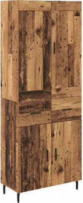 Obrázok produktu pre Highboard so zásuvkou 2 pcs Staré drevo Kompozitné drevo