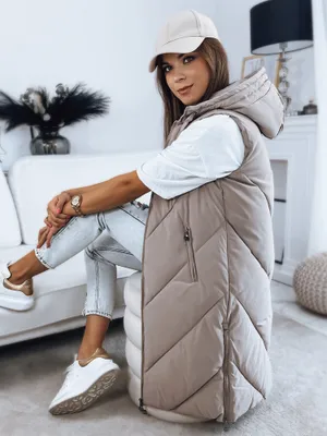 Obrázok produktu pre Dstreet Dámska vesta Zipis béžová S