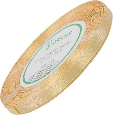 Image de Ruban satin 6 mm/32m BANDE CADEAU ruban décoratif - or clair