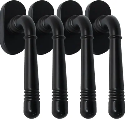 Produktbild von Fenstergriff 4 x FG - Helena 2314 Schwarz PVD Rasterolive Fensterbeschlag Drücker