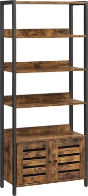 Produktbild von Vintage-Bücherregal, braun-schwarz