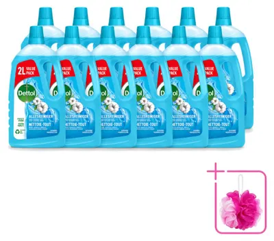 Produktbild von 12 x Dettol Power & Fresh Allesreiniger Katoenfrisch - 2 l - Sparpackung - 12 Stücke