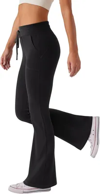 Produktbild von REORIA Damen-Sportleggings für Yoga mit weitem Bein und Glockenform Schwarz L