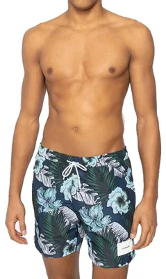 Produktbild von Calvin Klein Herren Badeshorts KM0KM00506-0YB Tropic Print Blue