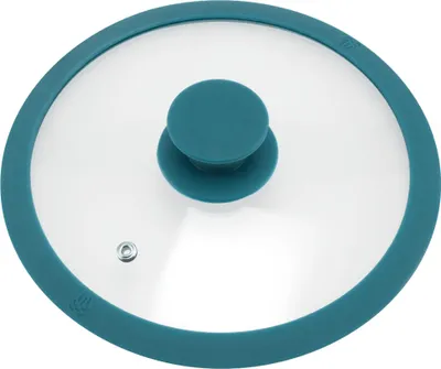 Produktbild von bremermann Glasdeckel mit Silikonrand für 20 cm Töpfe und Pfannen, wasserblau