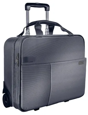 Obrázok produktu pre Cestovný kufor na kolieskach – 44 x 37,5 x 23 cm – strieborný