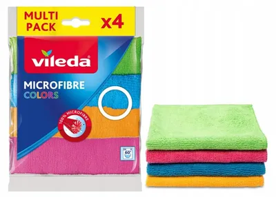 Produktbild von Vileda COLORS Universaltuch Mikrofaser 4er-Pack Saugstark