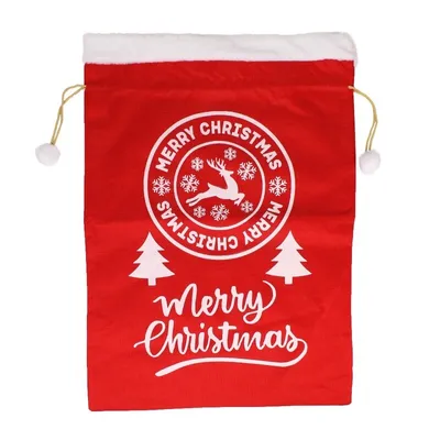 Produktbild von Rote Weihnachtssack Merry Christmas 70x50 cm