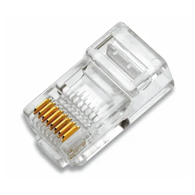 Produktbild von Modularstecker RJ45 8/8, ungeschirmt für flexible Leiter, Flach- und Rundkabel (Pack à 50 Stück)