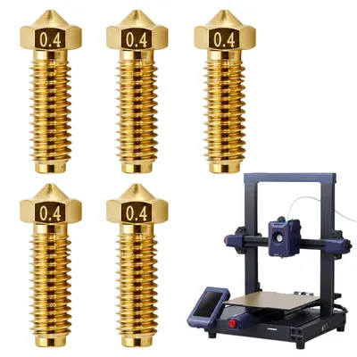 5 Messingdüsen 0,4 mm für Anycubic 3D-Drucker