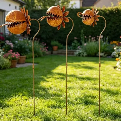 Immagine prodotto di Set di 3 decorazioni da giardino in acciaio corten