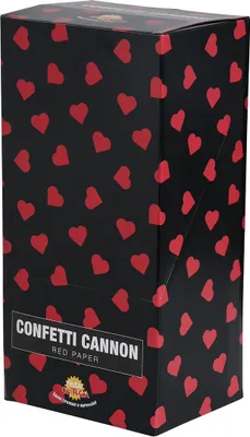 Produktbild von Geburtstagsfeier Karneval Party Event Feier Konfetti Kanone Weisse Herzen Dekoration Spektakel Feierlichkeit, Farbe: Rot