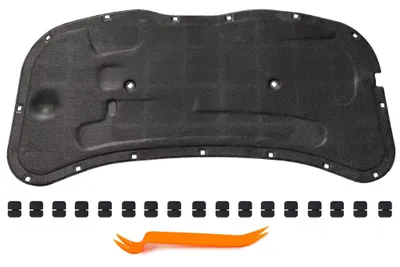 Image de HERSTMOTO Insonorisant de capot avec clips compatible avec Volkswagen Polo IV 9N/9A4 2001-2010 – Réf. 6Q0863835C