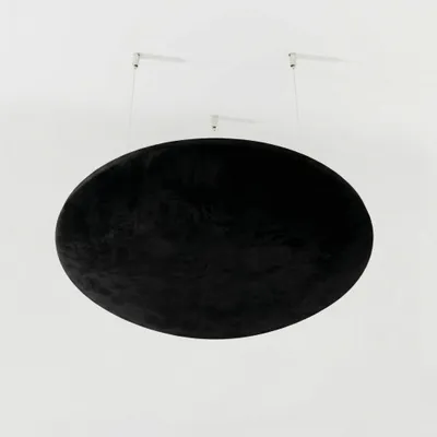 Immagine prodotto di Set da 4 – Pannelli acustici a forma di disco "LUNAR-Cinematic" | Pannello fonoassorbente [Nero]
