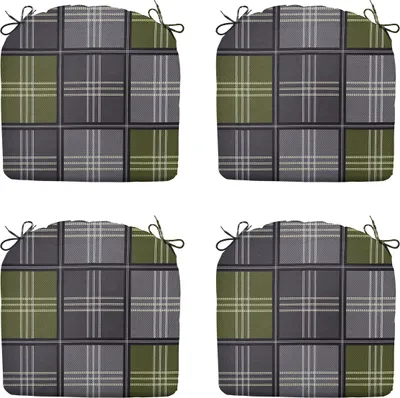 Produktbild von Madison - Sitzkissen Patchy Olive - Ca. 46x48 cm - 4er-Set