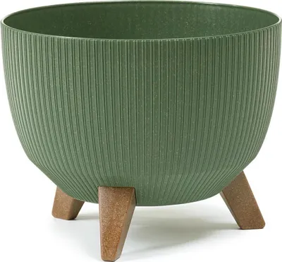 Immagine prodotto di Vaso da fiori Howhomely altezza 15 cm - marrone - rialzato con gambe