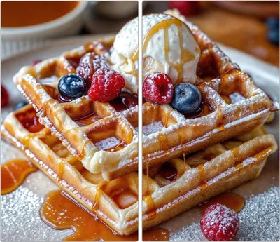 Produktbild von Spritzschutz Herdabdeckplatte Schneidebrett aus Glas Belgische Waffeln 2-Teilig (60x52cm)