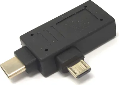 Produktbild von USB Y 3.1 Adapter Typ C Stecker & 2.0 Micro B Stecker zu A Buchse Kabel Schwarz
