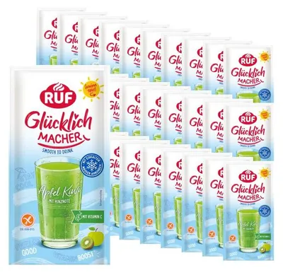 Produktbild von RUF Monats-Vorrat Glücklichmacher Smooth to Drink Apfel Kiwi Set (30 Stück)