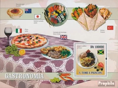 Produktbild von Briefmarken Sao Tome e Principe 2009 Mi Block 717 (kompl. Ausgabe) postfrisch Weltgastronomie - Nationalgerichte