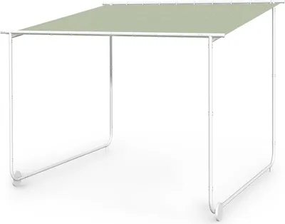 Produktbild von Blumfeldt Pergola, kovový altánok, šikmá posuvná strecha, valčeky, hliníkový rám