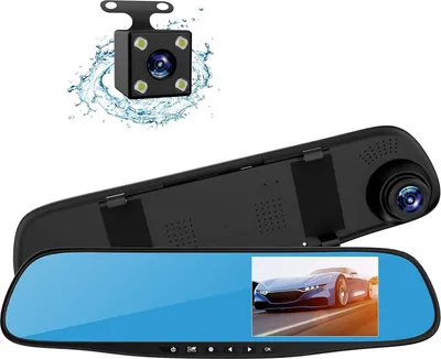 Produktbild von Dashcam Autospiegelrekorder 4,3 Zoll Full HD 1080P, Armaturenbrettkamera vorne Dashcam und Rückansicht mit Doppelobjektiv-Nachtsicht