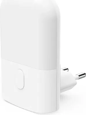 A white LED night light with a European plug.