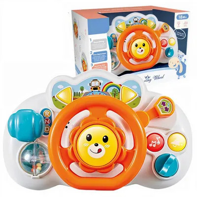 Produktbild von Baby Lenkrad Spielzeug mit Licht & Sound – Interaktives Motorikspielzeug