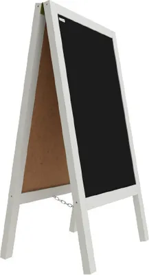 Obrázek produktu pro Reklamní áčko bílé barvy s křídovou tabulí 118x61 cm