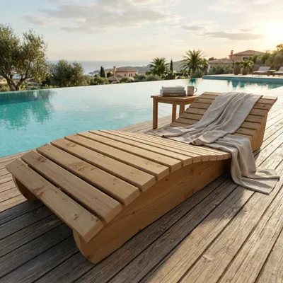 Produktbild von Gartenliege "Relax-Gertl" (Zirbe) 1-teilig Liegebreite 70cm Himmelsliege