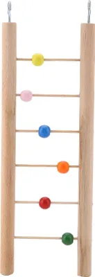 Produktbild von Holz Vogel Papagei Leiter Klettern Spielzeug Hängen Schaukel für Käfig Haustier Spielzeug mit Perlen
