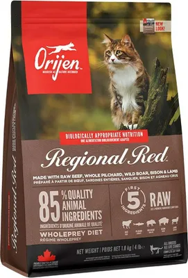 Produktbild von Katzenfutter Orijen Regional Red Adult Rind-Lamm-Rindfleisch Wildschwein 1,8 kg