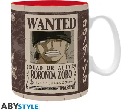 Zdjęcie produktu dla ABYstyle One Piece Zoro poszukiwany kubek (460 ml)