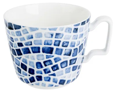 Kaffeetasse aus Porzellan, Mosaik-Blau, 20 cl, 6 Stück