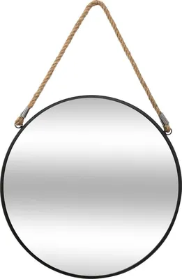 Obrázek produktu pro Kulaté nástěnné zrcadlo na provázku 55 cm