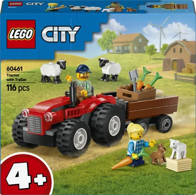 Immagine prodotto di Lego City 60461 Trattore Agricolo Rosso Con Rimorchio E Pecore
