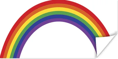 Produktbild von MuchoWow® Poster Eine Illustration eines Regenbogens auf einem weißen Hintergrund 160x80 cm - Foto Poster