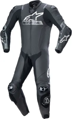 Produktbild von Alpinestars Missile V2 Ward perforierte 1-Teiler Motorrad Lederkombi, schwarz/grau, 56