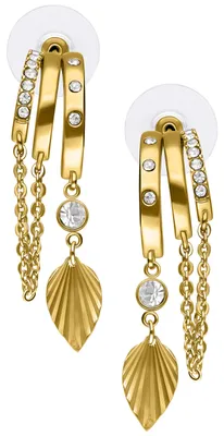 Produktbild von Wildcat Ohrstecker - Riffled Leaf Statement Earstuds  - Gold - Chirurgenstahl 316L - wasserfest, langlebig, hautverträglich, Gold