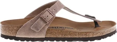 Produktbild von Birkenstock Gizeh Damen , Herren Zehentrenner geöltes Nubukleder  , Farbe:Tabacco Brown, Größe:43, Weite:Normal