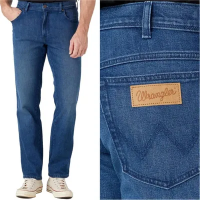 Obrázek produktu pro WRANGLER, pánské džíny, rovný střih, TEXAS, W31 L32, modré, džíny, baggy jeans, buggy